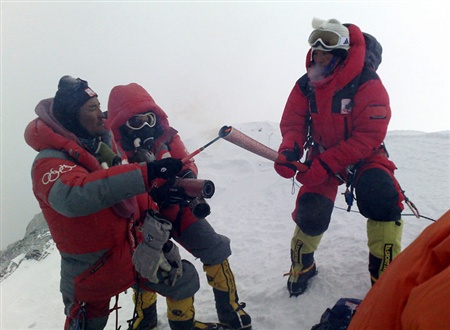 La antorcha olímpica en el Everest
